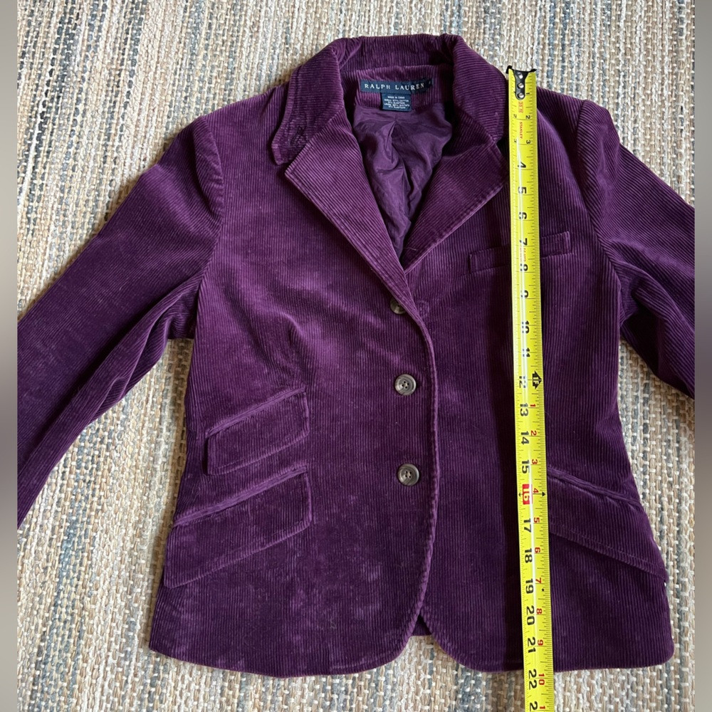 Ralph Lauren Deep Purple Corduroy Blazer - Picture 6 of 9